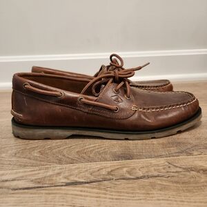 Sperry Brown Leather Boat Shoes